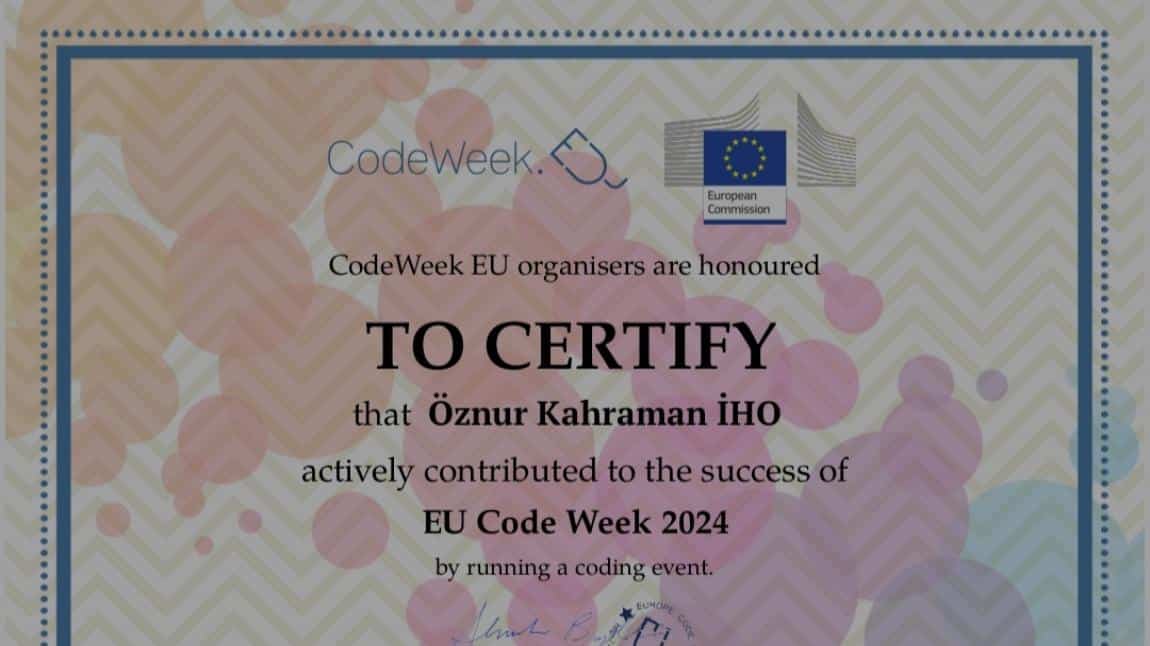 Codeweek Etkinliklerimiz Tamamlandı